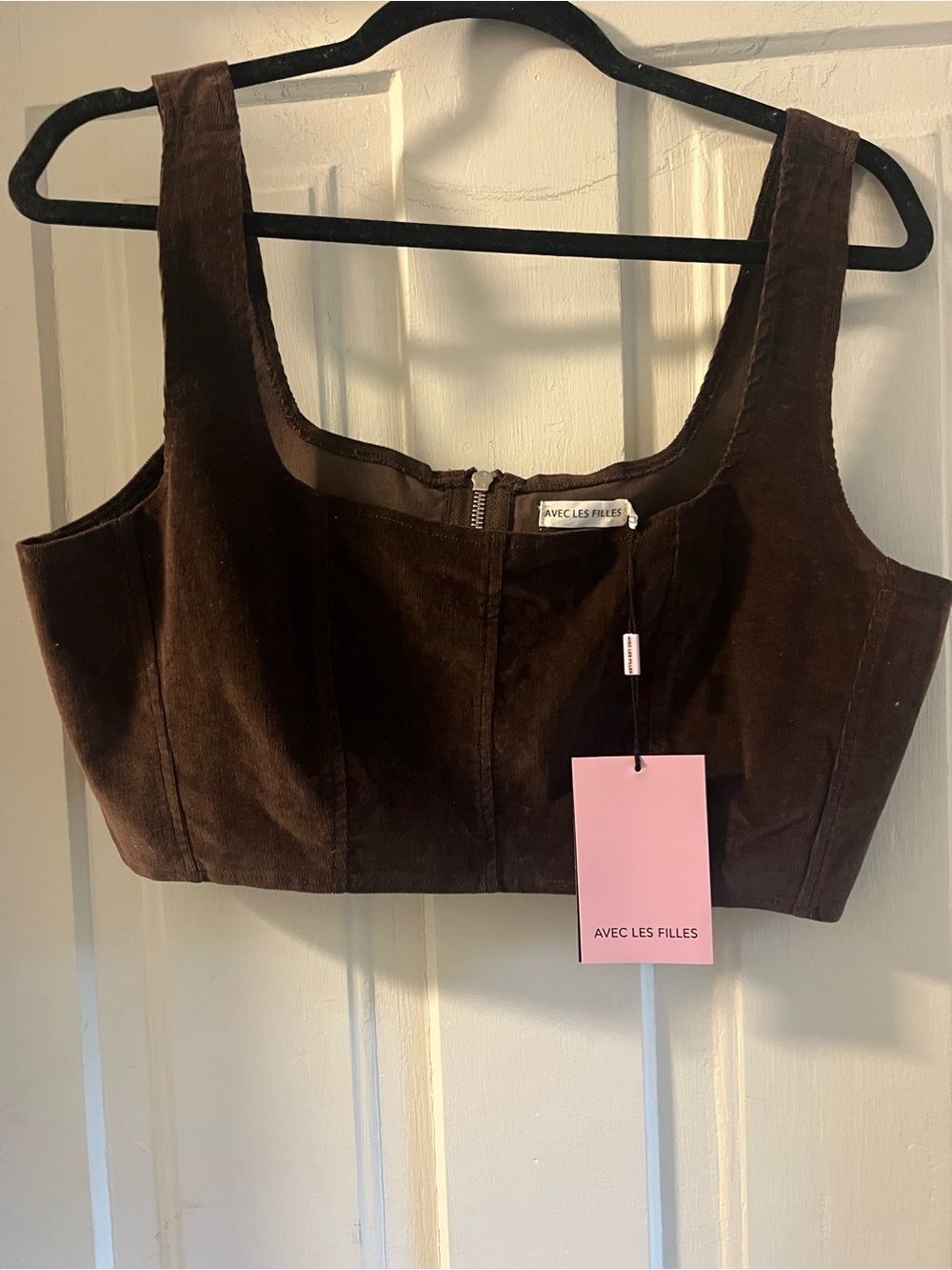 Avec Les Filles Dark Brown  Bustier Top